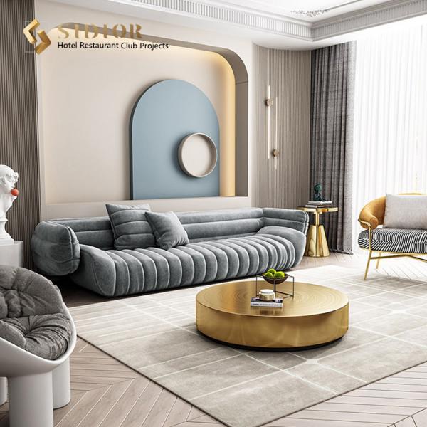 PU Leather Sofa, Hotel Sofa, Lobby Sofa, Villa Sofa, Restaurant Sofa, High Density Foam, Solid Wood Base