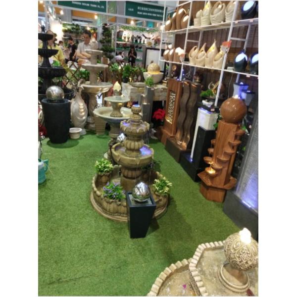 34 Inch Courtyard Three Tiered Water Fountain