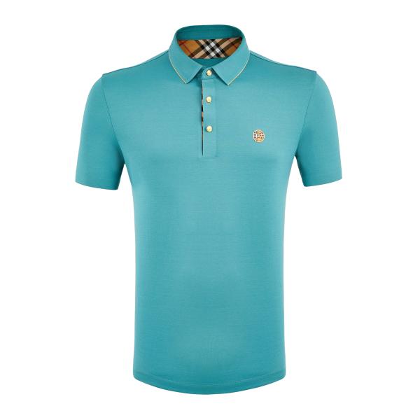 Customized Colors Mens Seamless Polo T Shirts with Anti-wrinkle Fabric and 100% Cotton