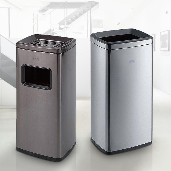 Hotel Celevator Oncealed Open Top square Sanitatio Stainless Steel Ashtray Trash Can
