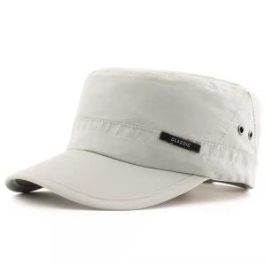 Quality OEM ODM Cotton Cadet Adjustable Army Baseball Caps Flat Top for sale