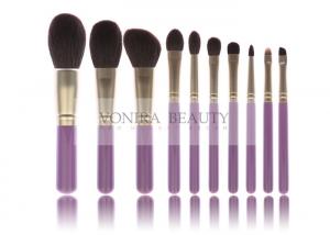 China Hot Synthetic Fiber Makeup Brush Collection With Stylish Lavender Wood Handle on sale