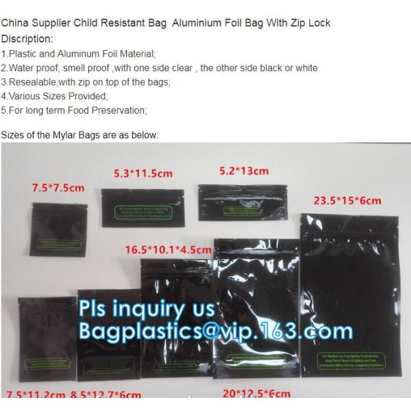 Zipper Aluminum Child Proof Zipper Bags Moisture Resistant Medication Tablets For Kids Zipper Aluminum Child Proof Zippe