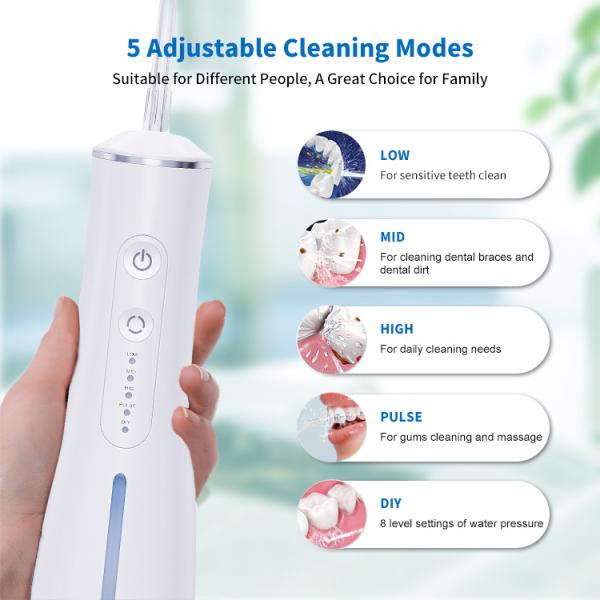 IPX7 Waterproof Portable Oral Irrigator Teeth Whitening Dental Water Flosser For Home
