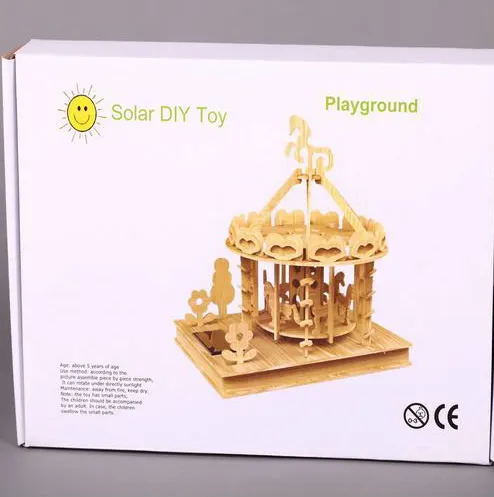 Small Solar Educational Toys Mini Wooden Playground Toys Science Kits