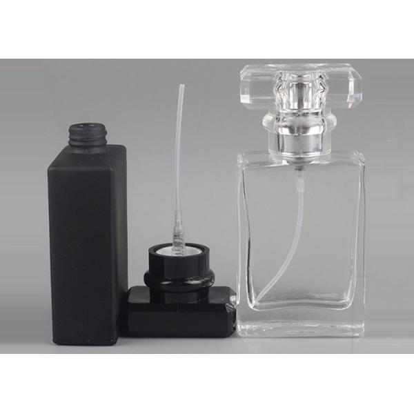 Cosmetic Super Clear Perfume Glass Bottle 50ml 100ml Black Matt Frosted Design