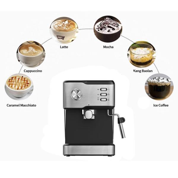 CM-1696 Stainless Steel Coffee Machine Automatic Espresso Maker 950W