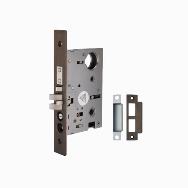 High security Brass Mortise Cylinder , Polished Brass Latch Lock