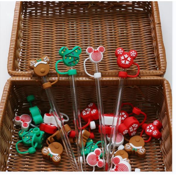 Factory Wholesale And Custom Full Silicone Bpa Free Food Grade Silicone Straw Topper Hat Caps For Drinking Straws