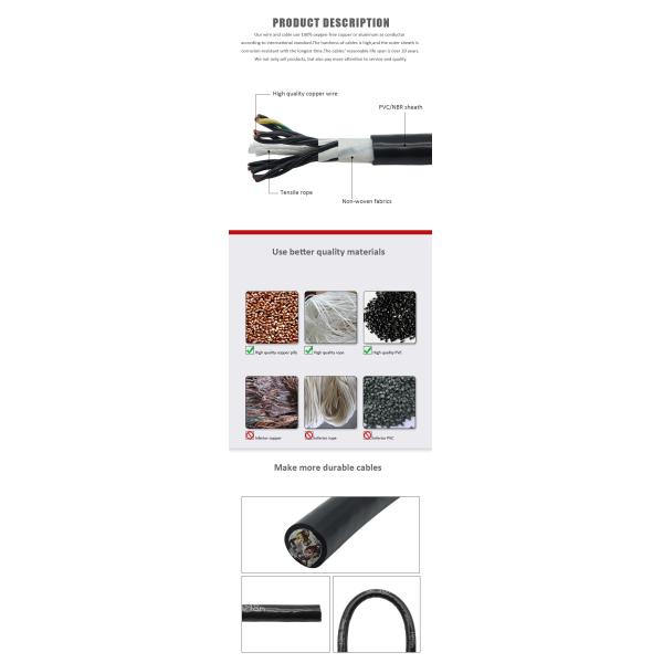 300V Electric Wire Harness NB R Sheathed PVC Insulated Flexible Cable