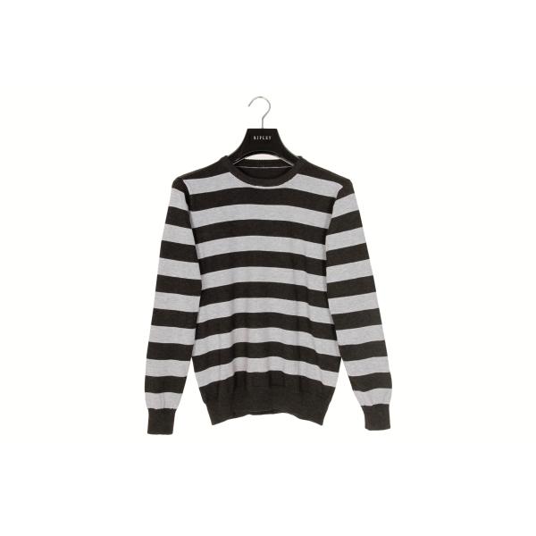 Polyester Womens Striped Long Sleeve Sweater For Autumn