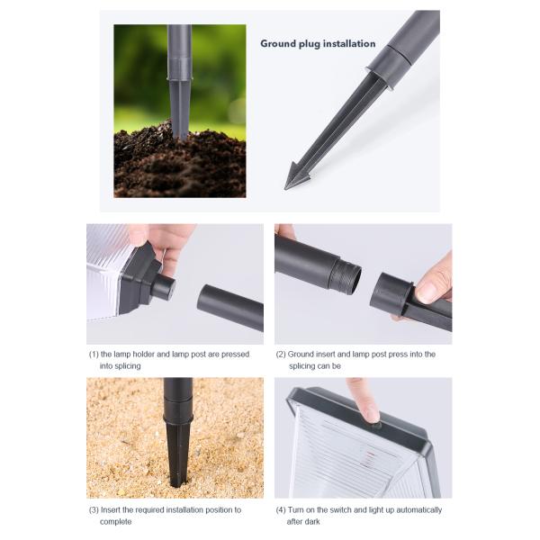 Dusk To Dawn Outdoor Garden Solar Spike Lights IP65 With Mono Solar Panel