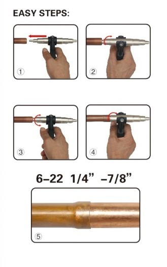 Steel Swaging Punch Hvac Service Tools Durable Copper Expand
