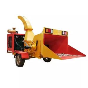 Quality Industrial electric wood log chippers heavy duty mobile round wood log chipping machine sawdust crusher machine for sale for sale