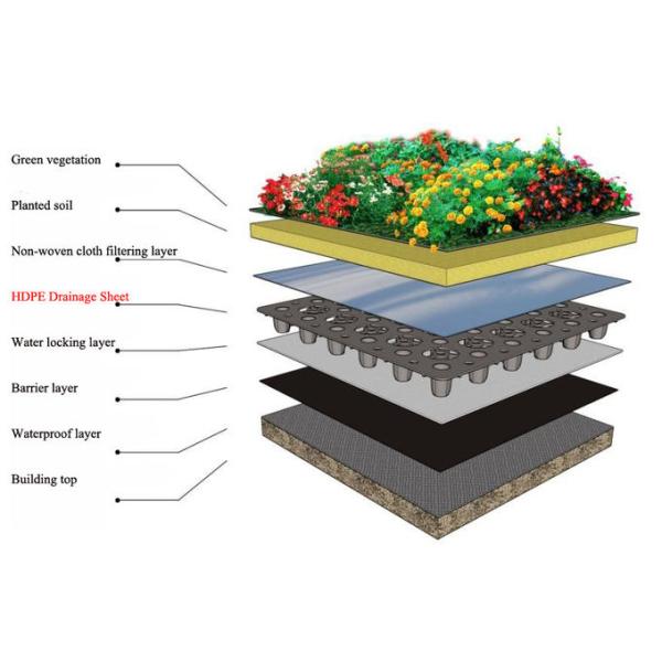 LLDPE Drainage Sheet Extrusion Line Plant 16mx4.5mx4m