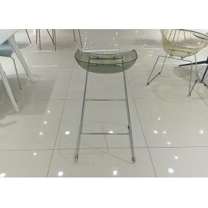 Quality Metal Frame Tall Bar Stool Chairs Transparent 42cm 80cm for sale