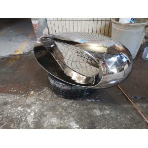 Quality Stainless Steel Abstract Stone Sculpture , Mirror Abstract Yard Sculptures for sale