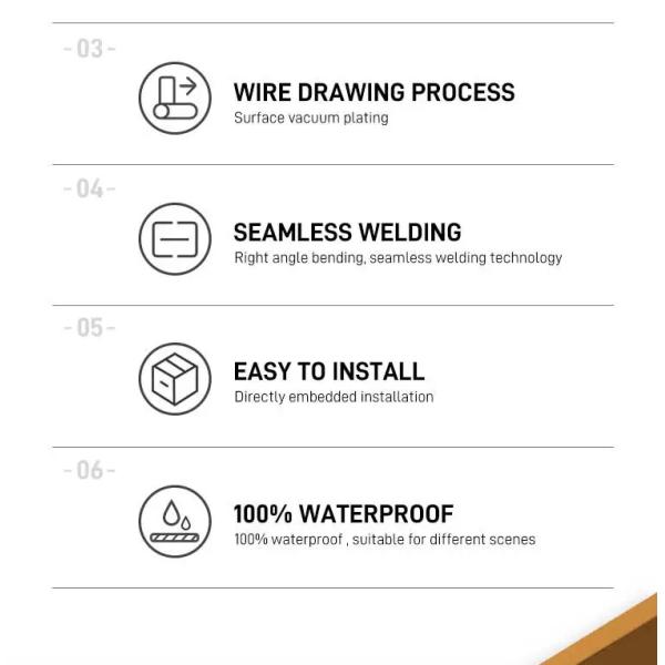 Customized Square Grids Metal 304 Stainless Steel Niche For Bathroom