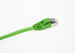 Green Gold Plated Ca5e Patch Cord 3m For Ethernet CMX Fire Rating HDPE