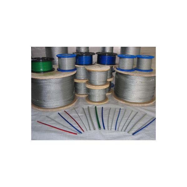 Direct From 5/32 inch to 7/16 inch PVC Coated Steel Cable Rope 7x7 / 7x19 Grade Carbon Steel Length 100-2000m
