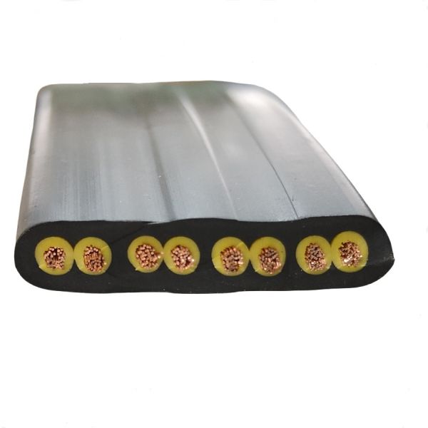 Low Voltage 3 Core 4 Core Flat Rubber Cable Flexible Power Cord For Lifting Machinery