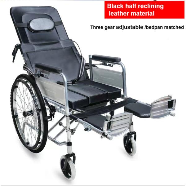Economic Lightweight Portable Wheelchair With Detachable Footrest