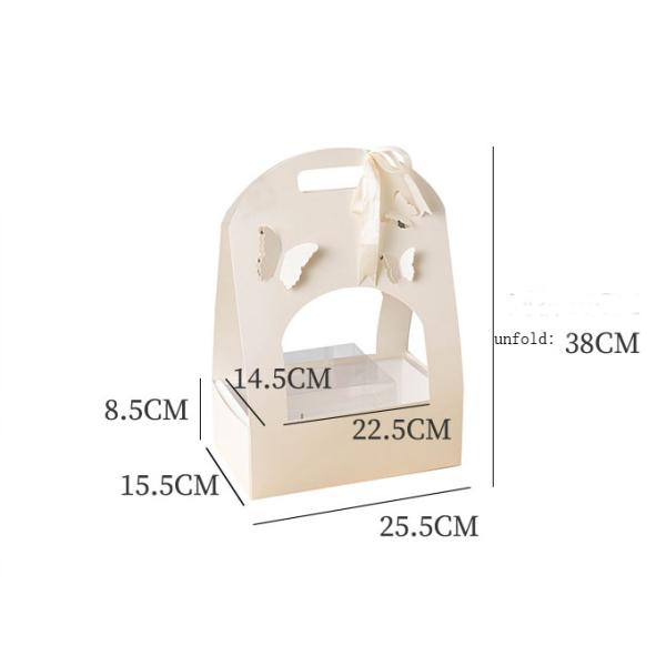Custom Logo Hand Gift Butterfly Box for Creative Wedding Flower Basket Packaging