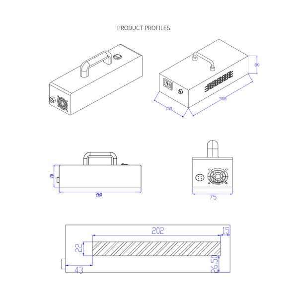 365nm 395nm 405nm UV Curing Light Air Cooling For Lab / University Experiment