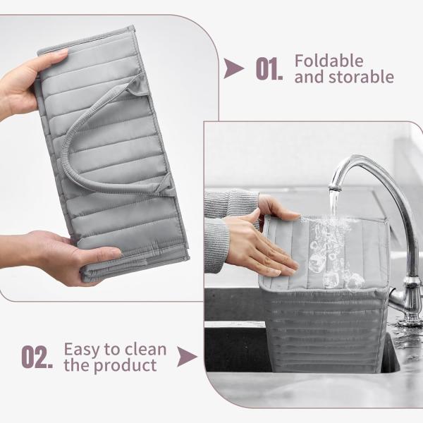 Starry Sky Grey Cotton Storage Boxes for Stylish Nursery Organization