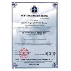 Henan Interbath Cable Co.,Ltd Certifications