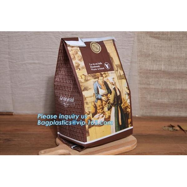 Bread Art Packing Kraft Paper Bag,Food Grade disposable Paper Bag With Logo Print,Beautiful printing Food grade package