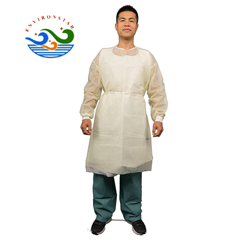 Wear Resisting Yellow Disposable Isolation Gowns For Food Industry