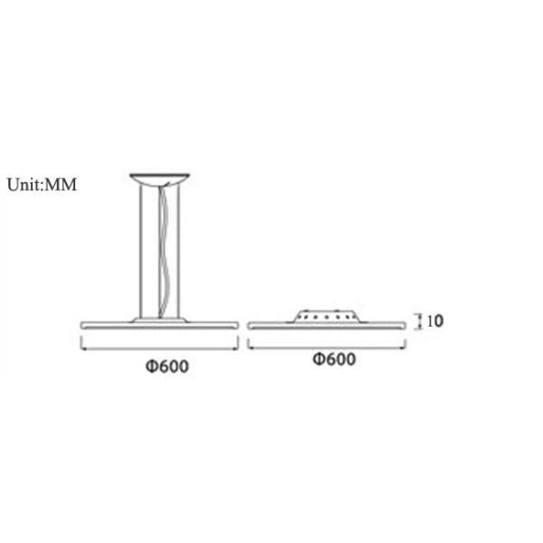 Recessed LED Round Flat Panel Light , Aluminum Frame Dimmable LED Flat Panel