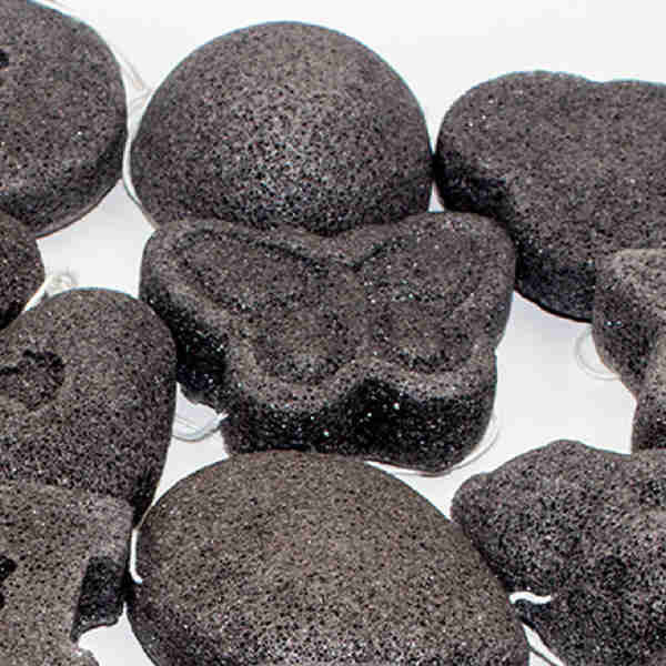 Facial Cleaning Organic Natural Konjac Baby Bath Sponge Butterfly Oval Shaped