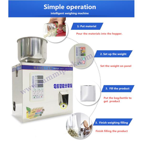 Tea Grain Coffee Powder Weigh Filling Machine Semi Automatic