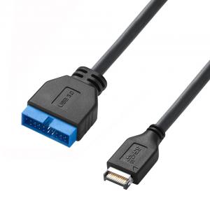 China Computer Motherboard Power Cable USB 3.1 Type-E Male To IDC20P Male Adapter Cable 20-Pin Extension Cable on sale