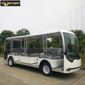 23 Seats Electric Sightseeing Bus , Battery Powered Electric Shuttle Bus