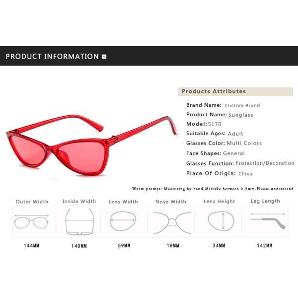 Cool Personality PC Frame Sunglasses 144MM BSCI SGS ISO9001 UV400
