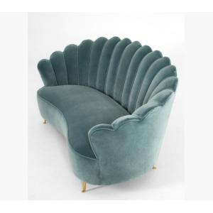 Nice wedding stainless steel wooden long back sofa