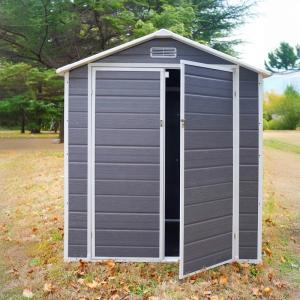 Quality 6x4ft Weatherproof Plastic Garden Shed with Double Doors for sale