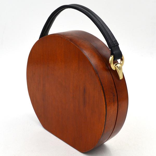 Handmade Vintage Wooden Clutch Bag Slim Timber Box Shaped For Dinner Party