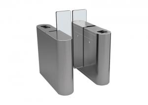 China Security Office Building Access Control Turnstiles Full Height Acrylic Wing Panel on sale