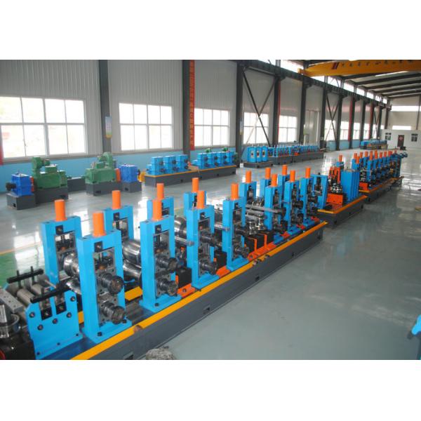 ERW Round Carbon Steel Pipe Making Machine With Worm Adjustment High Precision