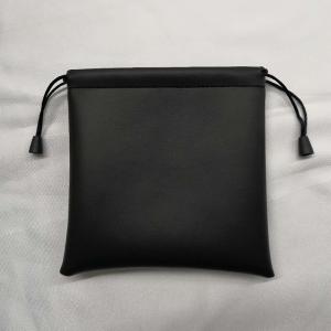 Manufacturers Supply Black PU Drawstring Bag, Environmentally Friendly Headphone