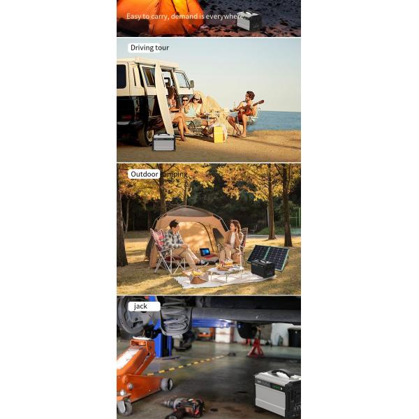 100V-240V Portable Lithium Battery Pack Portable Charging Station Solar Panel Storage Box