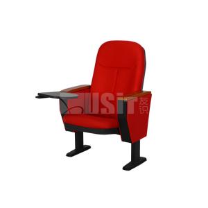 Quality Red Solid Wood Auditorium Seating With Writing Tablet for sale