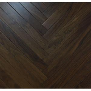 Quality Smooth American Walnut Herringbone Parquet Flooring For Residential for sale