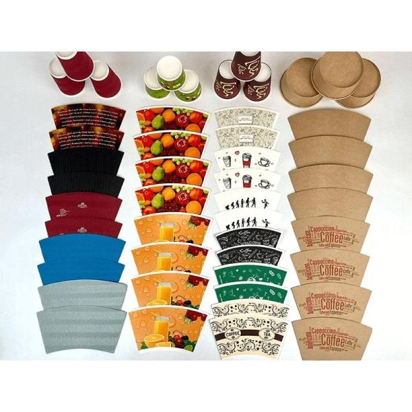 Ice Cream Coffee Cup Container Logo Custom PE PLA Materials for Making Rolled Paper Cups Fan