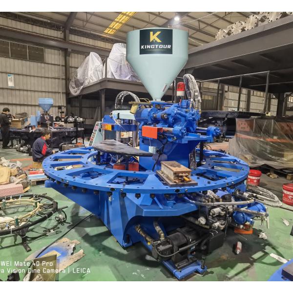 16 Station Slippers Making Machine Rotary PVC Air Blowing Injection Machine 18500W KT-6186