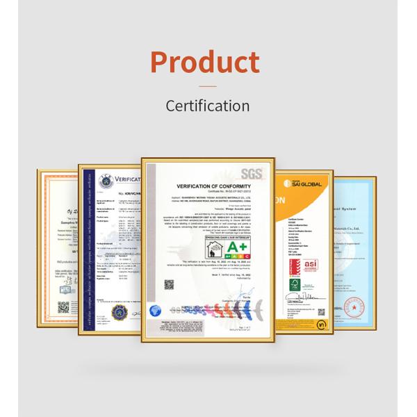 Easy Installation PET Polyester Acoustic Panels With Class B1 Fire Performance